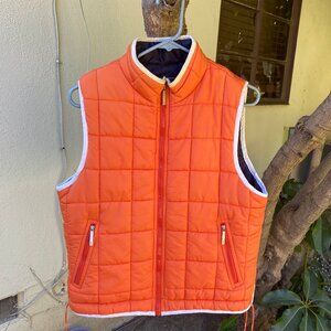 Women Izod Puffer Vest Size Medium Orange